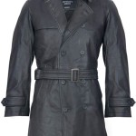 German Army Leather Trench Coat