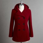 Hooded Pea Coat For Ladies