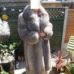 Huge Silver Fox Fur Coat