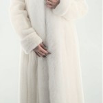 Large White Mink Fur Coat