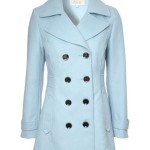 Light Blue Pea Coat Womens