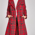 Plaid Trench Coat