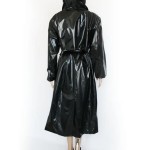 Pvc Trench Coats Black And White