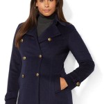Quilted Pea Coat Womens