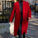 Red Trench Coat With Hood Mens