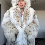 Russian Lynx Belly Fur Coat