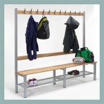 Shoe Changing Bench With Coat Rack