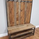 Waverly Wood Bench With Coat Rack Setup