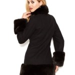 Women S Black Coat With Fur Trim