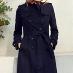 Womens Navy Trench Coat