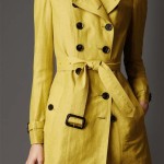 Womens Yellow Trench Coat