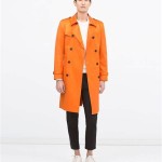 Zara Mens Orange Trench Coat